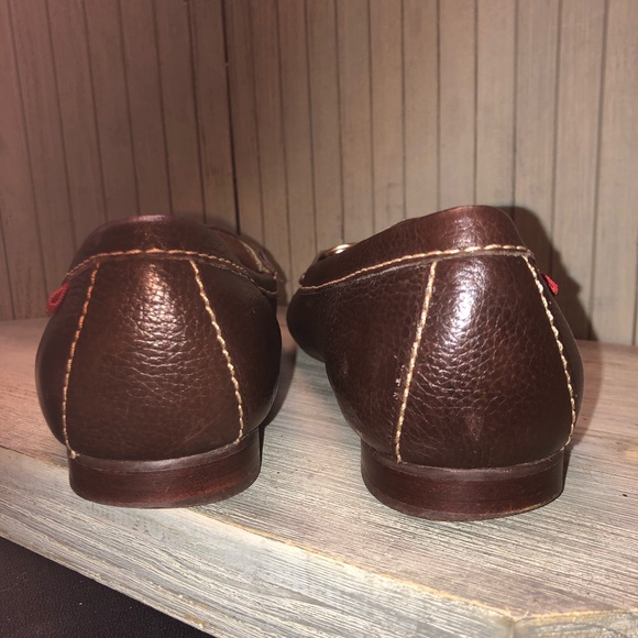 Marc Joseph New York Brown Leather Gold Buckle Loafers 8 - Picture 6 of 11